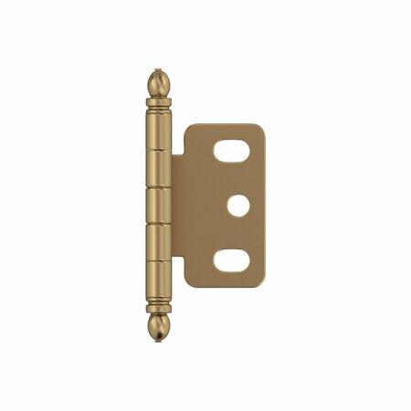 AMEROCK 3/4in 19mm Door Thickness Full Inset Partial Wrap Ball Tip Champagne Bronze Cabinet Hinge, Single PK3180TBCZ